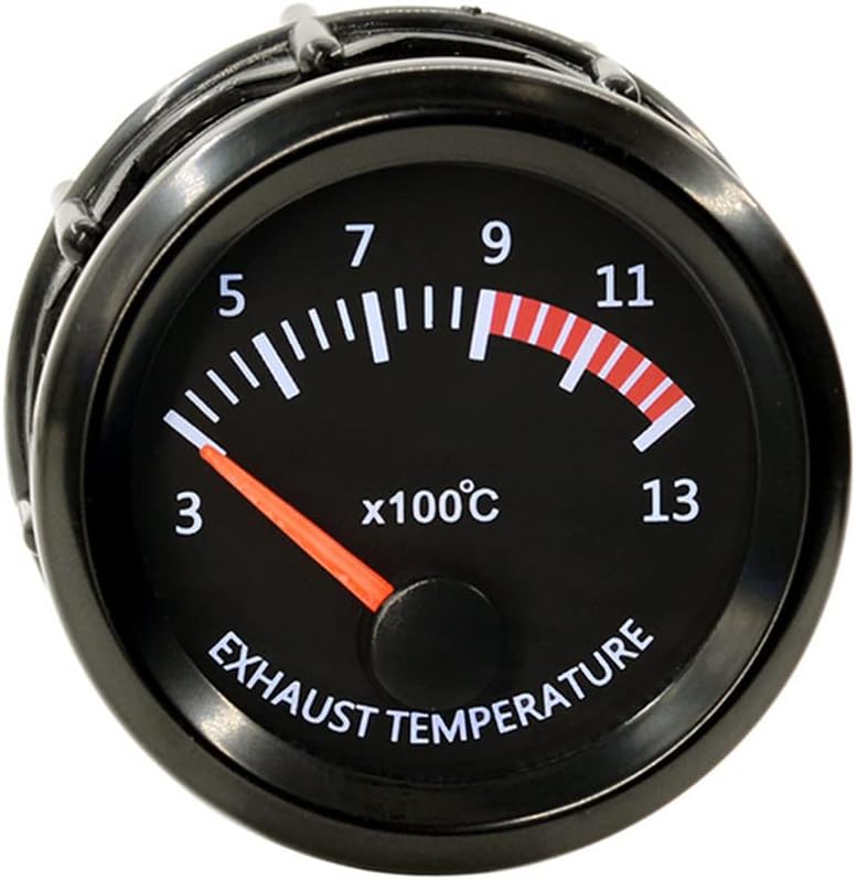 E Support Universal Car 52mm Pointer Exhaust Gas Temp Gauge Meter Kit Temperature EGT EXT White LED Light Pointer Indicator Dail Display Electronic - Image 2